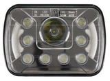6 Inch X 7 Inch Headllamps 7Inch 55W Hi-Lo Beam Led Headlights Insert With Halo Ring Angel Eyes Truck
